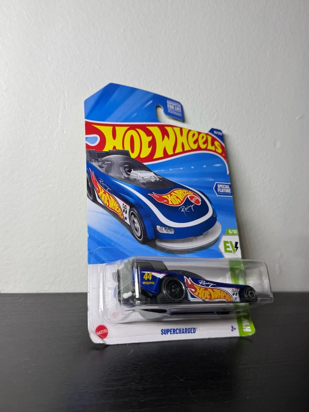 2025 Hot Wheels Supercharged Blue #60 / 250 HW EV Drag Racing Car